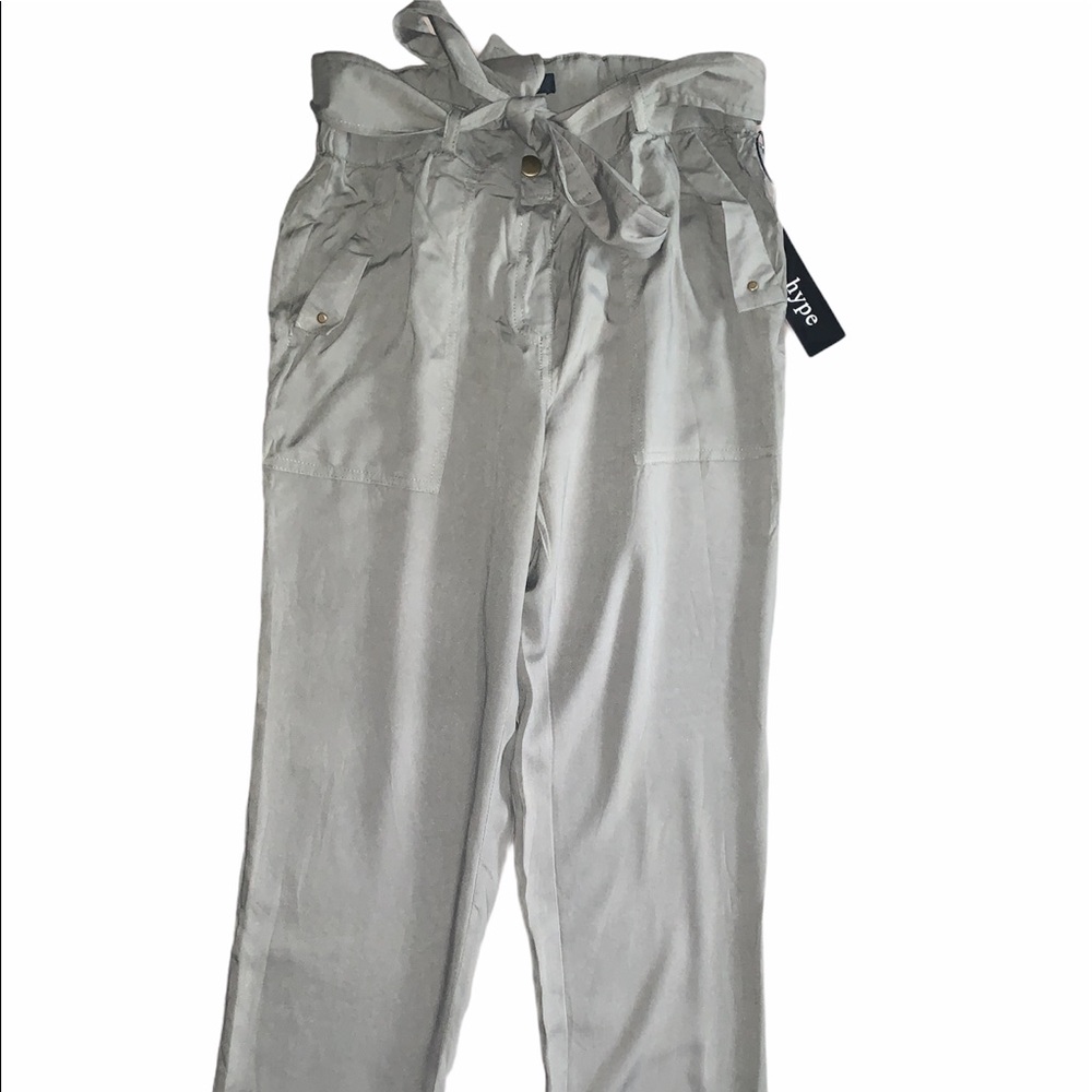 Olive colored loose fitting pants